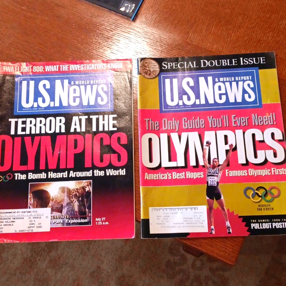 Collectors 2 U.S.News and  Report Bundle.Olympic Special Double Issue Magazines.